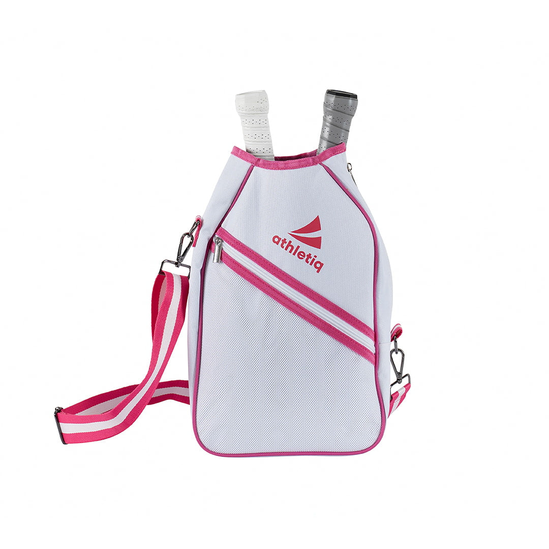 Athletiq Pickleball Crossbody Sports Bag - Pink White
