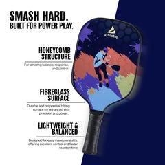 Athletiq FibreGlass Pickleball Paddle with Free Cover - Player