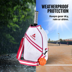 Athletiq Pickleball Crossbody Sports Bag - Pink White