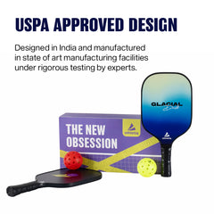 Athletiq FibreGlass Pickleball Paddle with Free Cover - Glacial Design