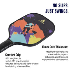 Athletiq FibreGlass Pickleball Paddle with Free Cover - Player