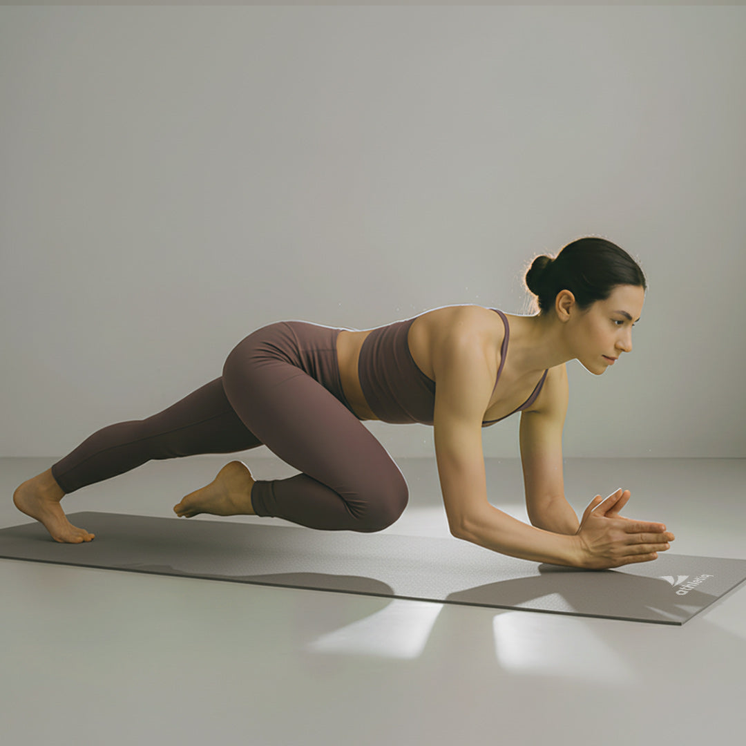 Athletiq FlexPro Yoga Mat (stone Grey) – With Free Carry Strap