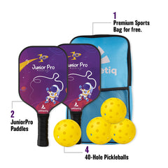 Athletiq JuniorPro Series Pickleball Paddle Set of 2