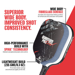 Athletiq Pickleball Paddle QuantumPro Series with SpinX Technology