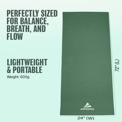 Athletiq FlexPro Yoga Mat (Green) – With Free Carry Strap