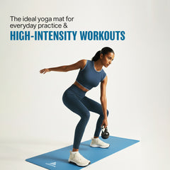 Athletiq FlexPro Yoga Mat (Sky Blue) – With Free Carry Strap