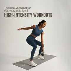 Athletiq FlexPro Yoga Mat (stone Grey) – With Free Carry Strap