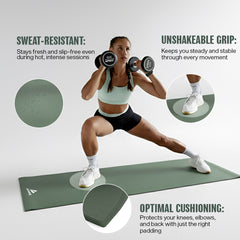 Athletiq FlexPro Yoga Mat (Green) – With Free Carry Strap