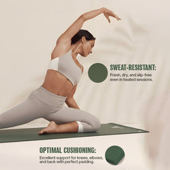 Athletiq ZenPro Yoga Mat (Dark Green) – With Free Carry Strap