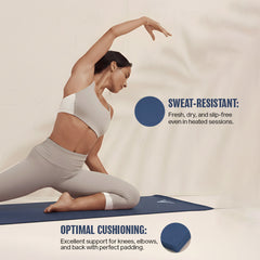 Athletiq ZenPro Yoga Mat (Dark Blue) – With Free Carry Strap