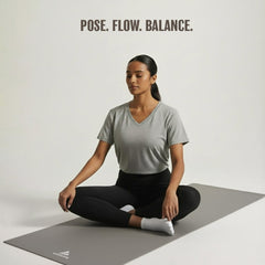 Athletiq FlexPro Yoga Mat (stone Grey) – With Free Carry Strap