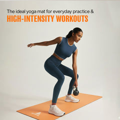 Athletiq FlexPro Yoga Mat (Orange) – With Free Carry Strap
