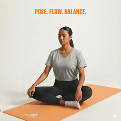 Athletiq FlexPro Yoga Mat (Orange) – With Free Carry Strap