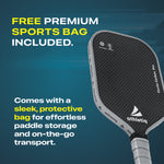 Athletiq Pro Black Kevlar 18K Carbon Fibre Pickleball Paddle