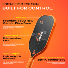 Athletiq SmashPro 3K Raw Carbon Fibre Pickleball Paddle