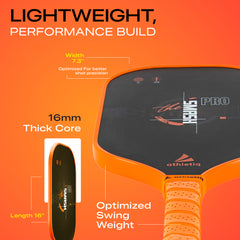 Athletiq SmashPro 3K Raw Carbon Fibre Pickleball Paddle
