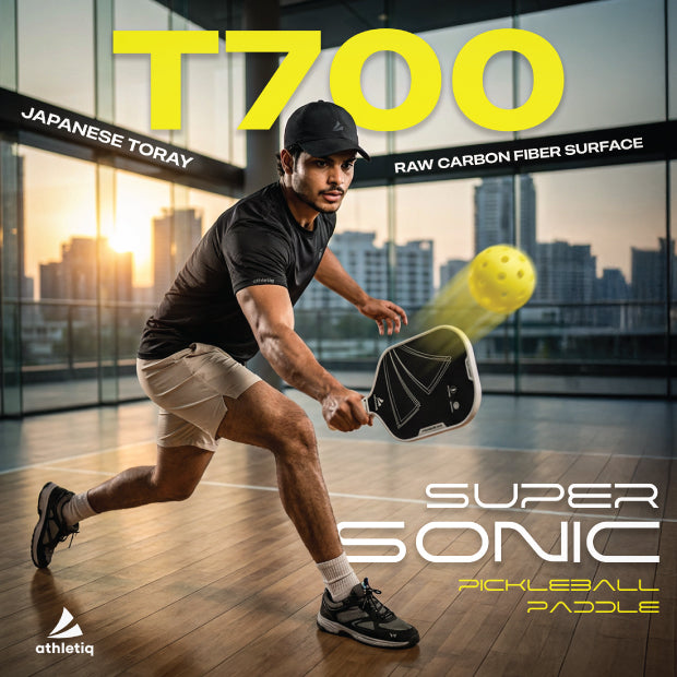 Athletiq SuperSonic Hot Pressed Thermoformed Japanese Toray T700 Pickleball Paddle
