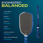 Athletiq Titan (Trilogy Pro Series) Hot Pressed Thermoformed Japanese Toray T700 Elongated Pickleball Paddle