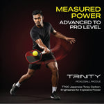 Athletiq Trinity (Trilogy Pro Series) Full Foam Hot Pressed Thermoformed Japanese Toray T700 Elongated Pickleball Paddle