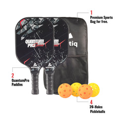 Athletiq Pickleball QuantumPro Paddle Set of 2