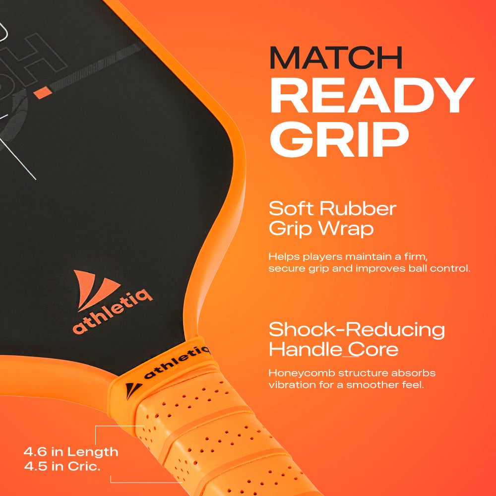 Athletiq SmashPro 3K Raw Carbon Fibre Pickleball Paddle
